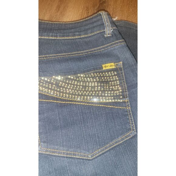 Bill Blass Stretch Bootcut Embellished pockets 14 - Picture 3 of 3